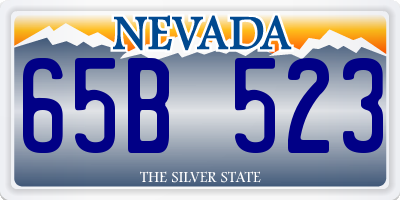 NV license plate 65B523