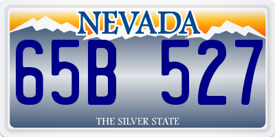 NV license plate 65B527