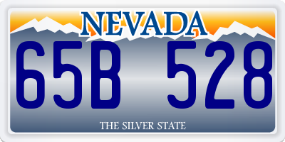 NV license plate 65B528