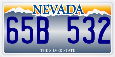 NV license plate 65B532