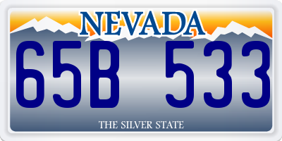 NV license plate 65B533