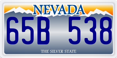 NV license plate 65B538
