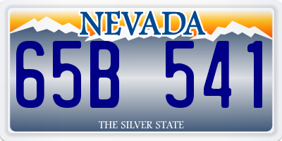 NV license plate 65B541