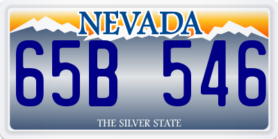 NV license plate 65B546