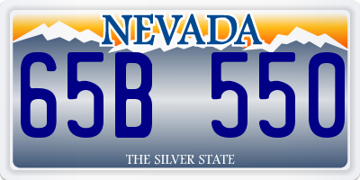 NV license plate 65B550
