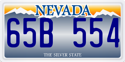 NV license plate 65B554