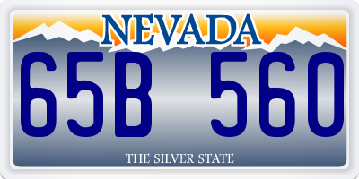 NV license plate 65B560