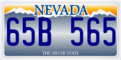 NV license plate 65B565