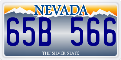 NV license plate 65B566