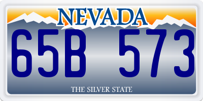 NV license plate 65B573