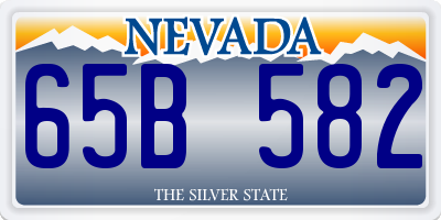 NV license plate 65B582