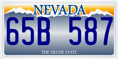 NV license plate 65B587