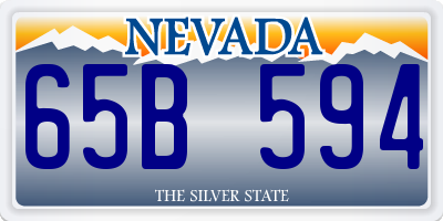 NV license plate 65B594
