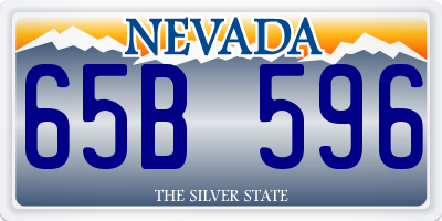 NV license plate 65B596