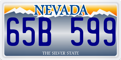NV license plate 65B599