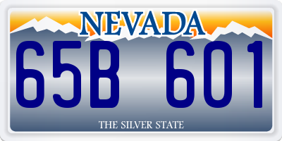 NV license plate 65B601