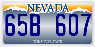 NV license plate 65B607