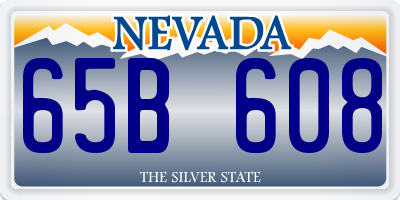 NV license plate 65B608