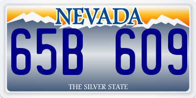 NV license plate 65B609