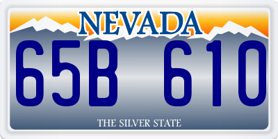 NV license plate 65B610