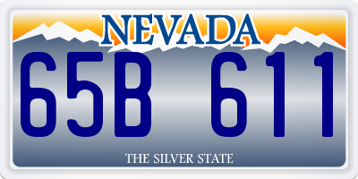 NV license plate 65B611
