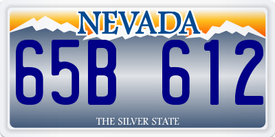 NV license plate 65B612