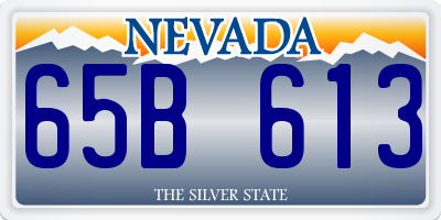 NV license plate 65B613