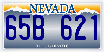 NV license plate 65B621