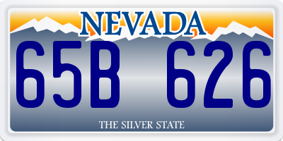 NV license plate 65B626
