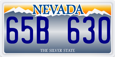 NV license plate 65B630