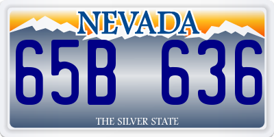 NV license plate 65B636