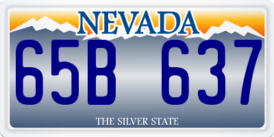NV license plate 65B637