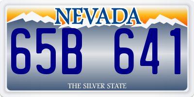 NV license plate 65B641