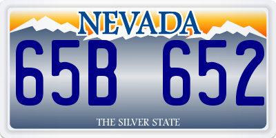 NV license plate 65B652
