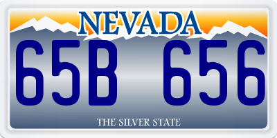 NV license plate 65B656