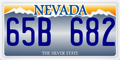 NV license plate 65B682