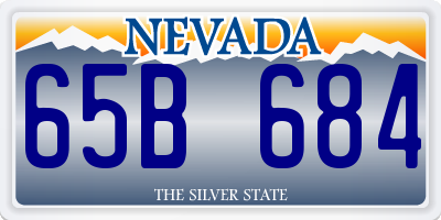 NV license plate 65B684