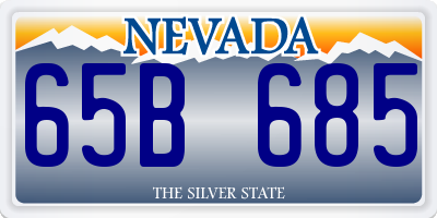 NV license plate 65B685