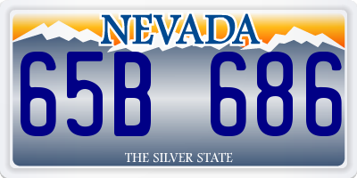 NV license plate 65B686