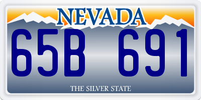 NV license plate 65B691