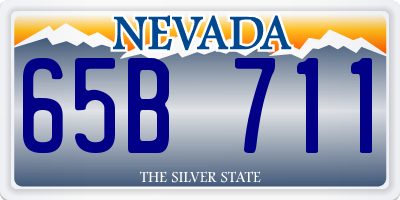 NV license plate 65B711