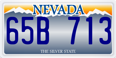 NV license plate 65B713