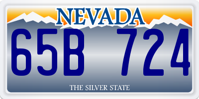NV license plate 65B724