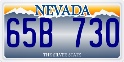 NV license plate 65B730