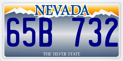 NV license plate 65B732