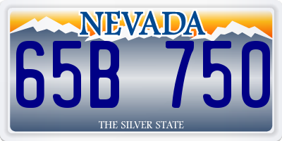 NV license plate 65B750