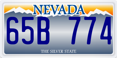 NV license plate 65B774