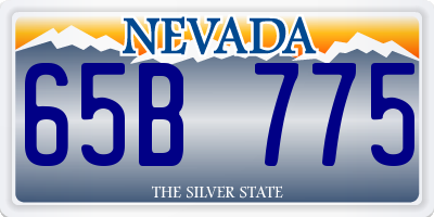 NV license plate 65B775
