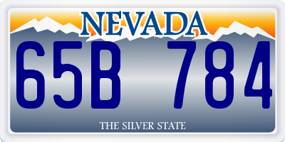 NV license plate 65B784