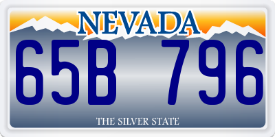 NV license plate 65B796